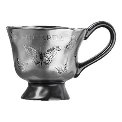 MODASEN创意银色陶瓷高脚杯