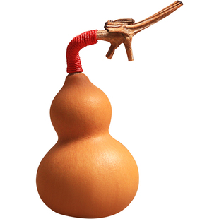 手捻真葫芦天然小茶宠 把玩龙头拿玩小物 文玩把件摆设招财进宝