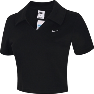 NIKE耐克女子经典小标POLO衫时尚百搭运动休闲短袖T恤IO2730-010