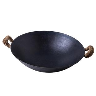 农村土灶锅老式柴火灶大铁锅灶台专用户外炖锅家用双耳生铁炒锅铸