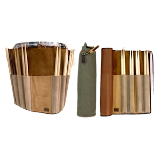 PDH新款多功能牛皮鼓棒包 鼓棒桶 鼓槌包 结实耐用时尚便携大容量