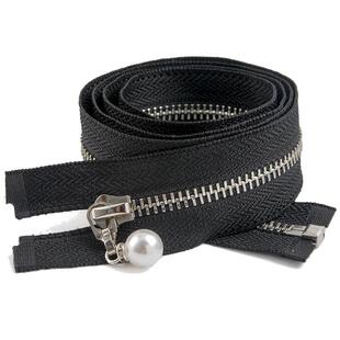 5号金属铜闭尾短款拉锁网红靴子前拉链高档皮包手提公文包口袋兜