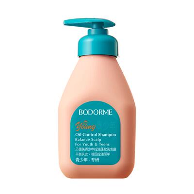 贝德美青少年洗发水儿童控油蓬松去屑女孩专用无硅油洗发露335ml