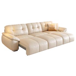 帕沙曼 云朵真皮电动沙发床客厅现代简约多功能伸缩沙发影音书房