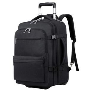威盛达大容量双肩包男带拉杆旅行背包带轮子背拉两用学生大号旅游