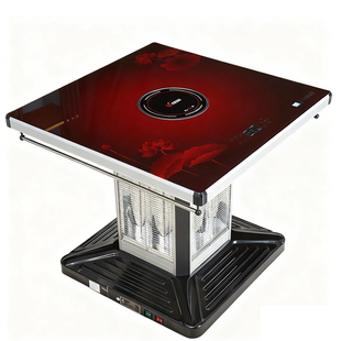 火焰山电暖炉四面电暖桌烤火炉家用正方形取暖桌多用电炉子取暖器