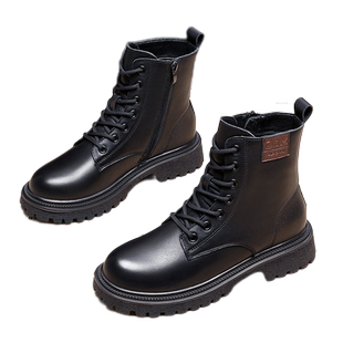 品牌英伦风马丁靴女短靴2026年新款百搭显瘦春冬加绒女款真皮靴子