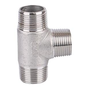 304不锈钢外丝三通螺纹丝扣三通精铸暖通水管配件T型管接头DN15