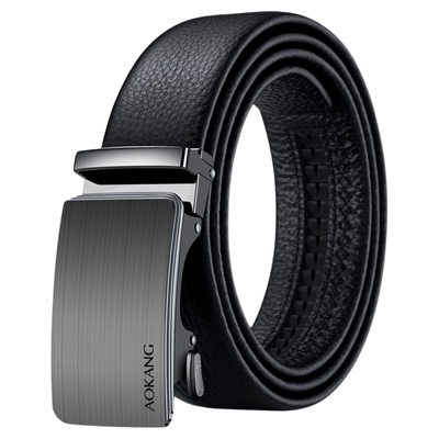 奥康皮带男款简约商务高质感真皮腰带自动扣休闲耐用百搭裤腰带J