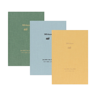 【特惠3折】MARKS2023兔年限定EDiT烫金兔子布艺封面一日一页手帐B6变型金银页边便携商务日程记事本账蓝绿黄