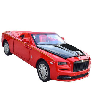 1:32劳斯莱斯曜影带伞合金汽车模型可开门声光回力男孩敞篷玩具车