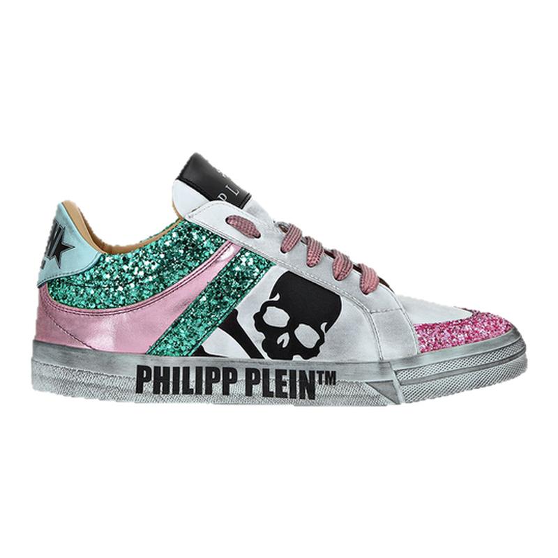 PHILIPP PLEIN 女款骷髅低帮板鞋脏脏鞋休闲鞋