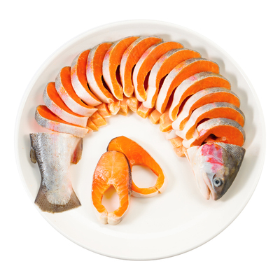 天蕴新疆三文鱼整鱼轮切虹鳟鱼整条生鲜三文鱼块生鲜料理食材水产