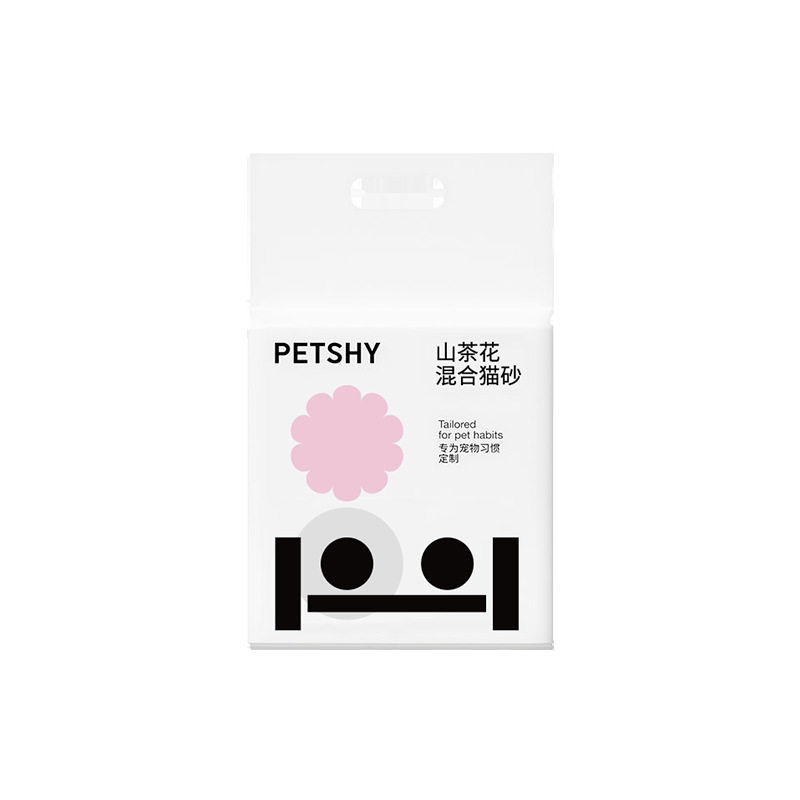 PETSHY豆腐猫砂山茶花膨润土猫砂结团吸水冲马桶除臭百宠千爱猫砂