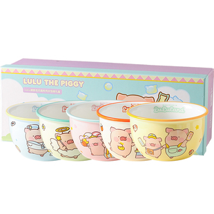 川岛屋&lulu猪联名 可爱陶瓷饭碗家用儿童吃饭个人专用漂亮的餐具