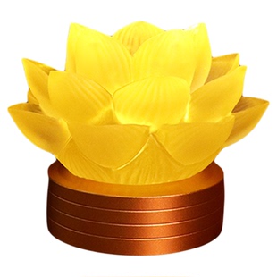 特小电池款莲花灯长明灯家居摆件灯家用干电池灯荷花灯琉璃灯包邮