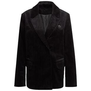 Adidas/阿迪达斯三叶草女子宽松灯芯绒休闲西装外套 GU3000