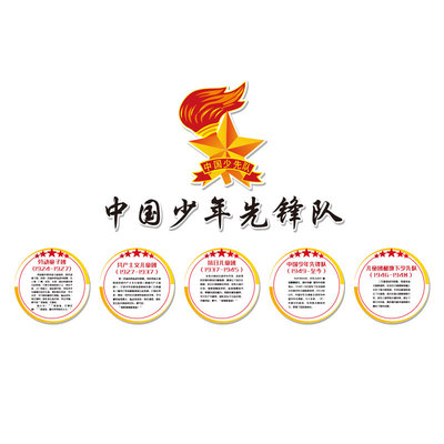 红领巾少先队员宣誓词中队角徽教室班级文化墙布置少年先锋队宣言