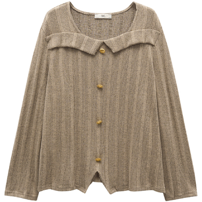 大码胖mm气质打底针织衫上衣女