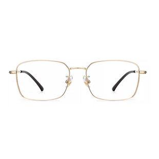 男风金丝近视眼镜男可配度数斯文日常通勤学生平光镜方框防蓝光