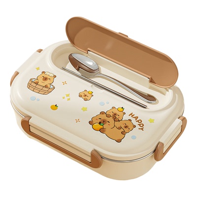 新款不锈钢保温饭盒分格便当盒