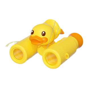 B.Duck小黄鸭 双筒望远镜高倍高清大物镜可调瞳距8倍变焦儿童礼物