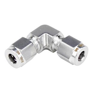 316L不锈钢研磨模锻双卡套中间90度直角弯头弯通仪表铜管气源接头