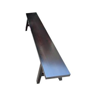 刚果黑金檀条凳仿黑檀长凳子实木无拼接黑色奥坎原木大长板凳板凳