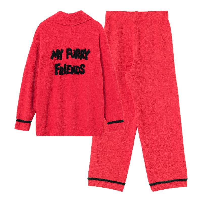 芬狄诗衣女家居服套装同款翻领