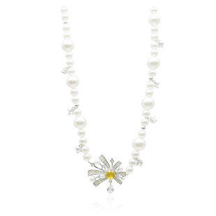 PP饰品 烟花·原创小众珍珠项链法式气质感choker精致百搭锁骨链