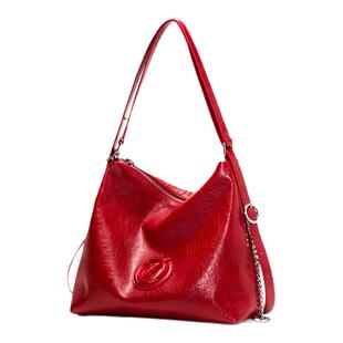 JTB小漫游包.新款大容量托特真皮红色婚包通勤实用斜挎单肩大包女