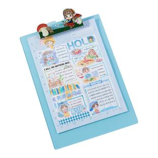 七七与阿点B5学习纸创意活页可拆卸手账拍纸本亚克力板夹学习收纳