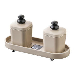 意式简约牙签筒高颜值创意家用高级轻奢个性棉签牙线盒桌面收纳罐