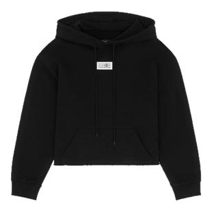 MM6纯色连帽抽绳长袖圆领休闲通勤简约卫衣上衣