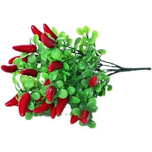 仿真花假花装饰花束塑料苹果富贵果小辣椒餐厅家居摆放单束发财果