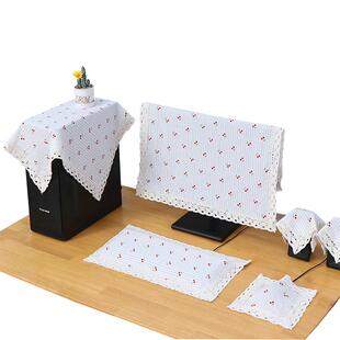 北欧电脑罩防尘罩盖布棉布主机键盘布24寸27寸32寸液晶显示器盖布