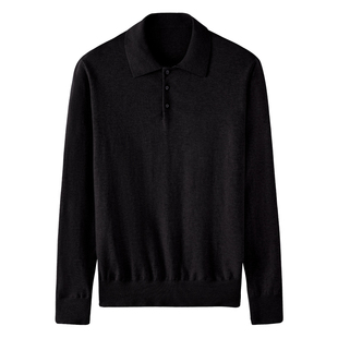 【山羊绒亲肤保暖】CULTUM秋冬长袖POLO领针织衫男内搭毛衣打底衫