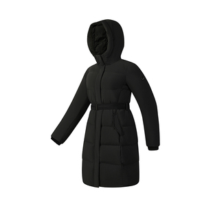 FILA斐乐女士中长款羽绒服2025冬新款高尔夫防污防泼水鹅绒外套女