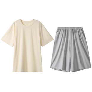 冰丝睡衣男款夏季薄款短袖大码男士莫代尔家居服套装2025夏天新款