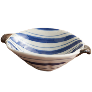 肆月日式双耳调料碗家用陶瓷碗小号小碗蘸料碗单个火锅麻辣烫酱料