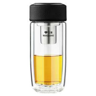万象双层玻璃杯隔热男女士高档礼盒装大肚水杯车载杯子带滤网茶杯