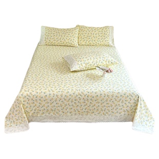 A类纯棉100全棉老粗布床单单件加厚夏季新款被单人炕单凉席三件套