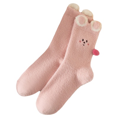 caramella袜子女秋冬厚睡眠袜女袜礼盒可爱女款家居袜礼物地板袜
