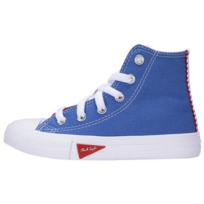 儿童蓝红拼接色帆布鞋匡威