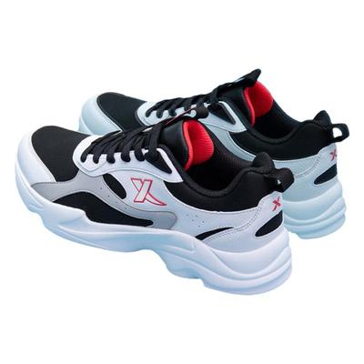 特步男鞋皮面老爹鞋跑步鞋运动鞋