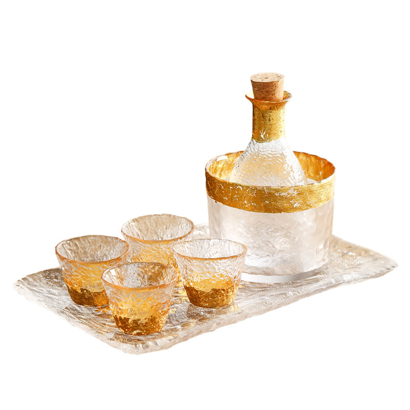 轻奢金箔白酒杯分酒器温酒酒具