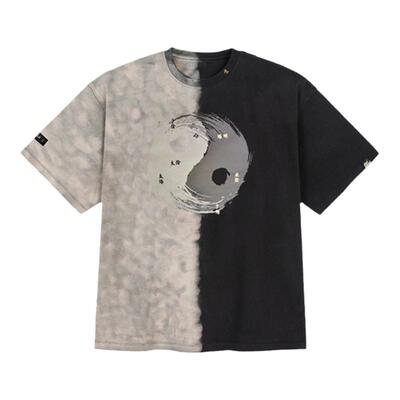 碧海潮生新款中国风水洗做旧短袖