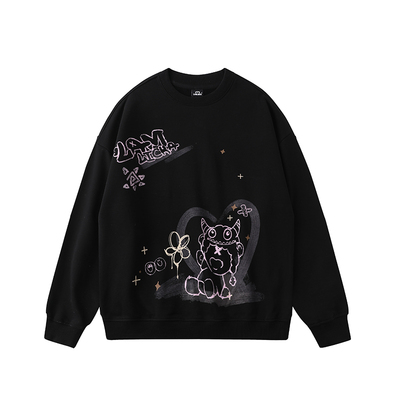 LAMLICKA白羊座印花图案重磅卫衣