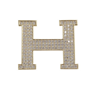 精致简约H字母胸针女百搭精致高档外套别针配饰男士西装胸花气质