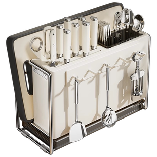 2025新款厨房刀架置物架刀具筷子砧菜板放置台面多功能一体收纳架